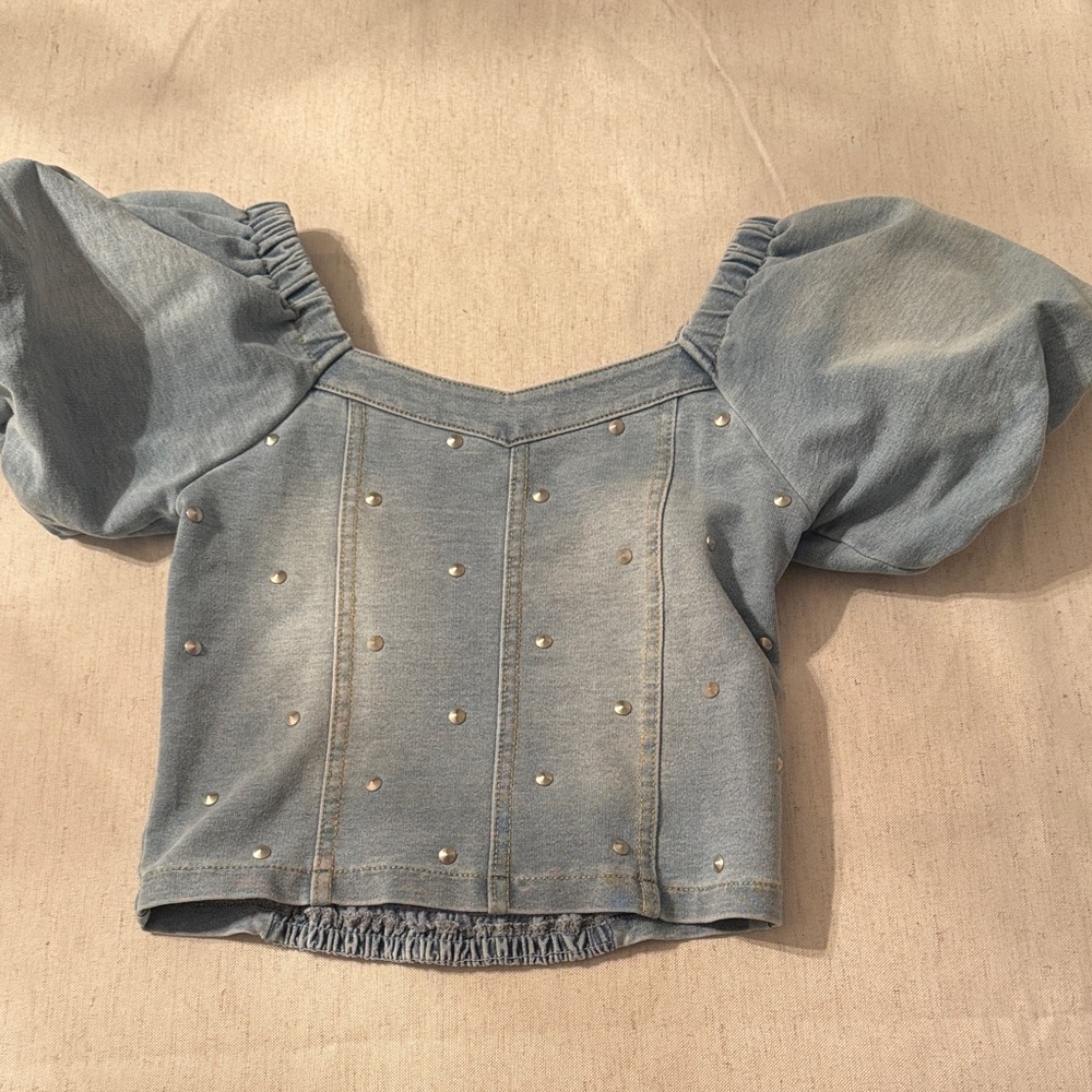 Habitual Blue Puff Sleeve Top